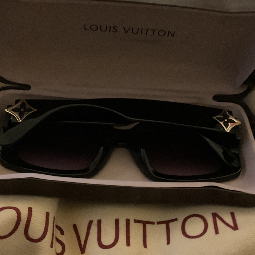 Louis Vuitton Black and Gold Sunglasses